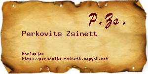 Perkovits Zsinett névjegykártya